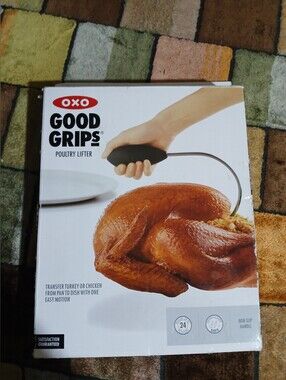 OXO Good Grips Black and Silver Poultry Lifter